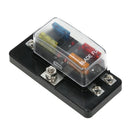 12V/24V 4Way Blade Fuse Box Holder Led Warning Lights Kit Car Race Rally Ma