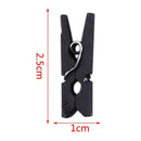 100 Mini wooden pegs (Black)