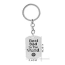 Best Dad In The World Key Ring Chic Chain Pendant Keychain Keyring Jewelry 3C