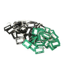 100Pcs Plastic Keychain Key Tags 5 Style ID Label Name Key Tags Split Ring