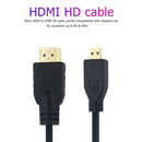 1.5m Micro HDMI to HDMI Cable 4K HD Video Adapter Cord for Raspberry Pi 4B A