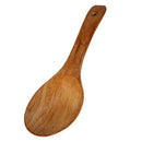 Natural Wooden Rice Scoop Non-stick Rice Paddle Wood Soup Ladle Brown