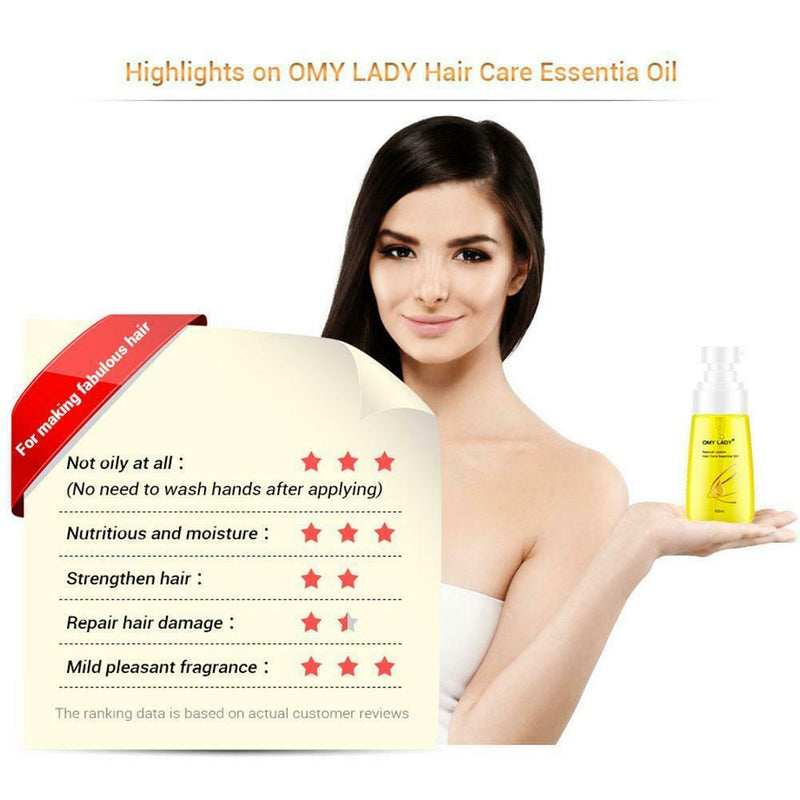 60mL Natural Hair Essential Oil Deep Nourish Hairlines Hair Treatment Serum