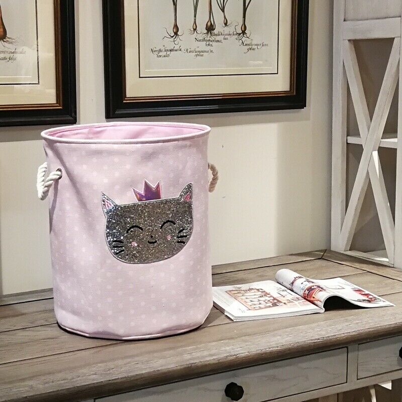 Dirty Laundry Basket Pink Swan Organizer Basket Drawstring Storage Baskets  E3W9