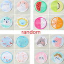 Random Summer Cartton Round Mini Folding Fan Cute Small fan Silk Souvenir GiftM&