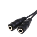 3.5mm Audio Aux Cable Stereo Extension Headphone Splitter Cord Male to 2x FeSEAU