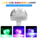Car LED Atmosphere Lamp USB Mini RGB Decorative Light Auto Styling (White) A