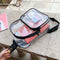 Transparent PVC Backpacks Women Clear School Knapsack Shoulder Bags (Black)