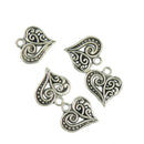 150 Pieces Love Heart Charms Pendants for DIY Jewelry Making Findings Beads