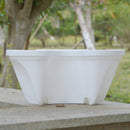 Stackable Three Pedal Pot Basket Container, White Qty: 1Pcs