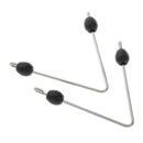 2Pcs 2.5mm Rod Wish Bone V Shape Wishbone Spearfishing Hode Adapter 9mm Terminal