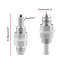 6AN Male Flare Bulkhead To 5/16 inch Hose Barb Fuel Tank Fitting Adapter fo K7V6