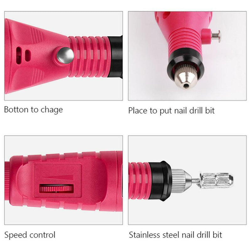 Professional Electric Nail Polisher Grinding Machine for Manicure Pedicure A