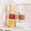 5pcs Creative Transparent Stackable Seasoning Cans Kitchen Spice Rack Condi Q2X3
