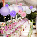 15Pcs Decorations Paper Flower Ball Paper Paper Lanterns Set Party Wedding  E4X1