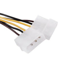 5X(A Dual 4-Pin Molex IDE to 6 Pin PCI-E Graphic Card Power Connector Cabl K1A2)