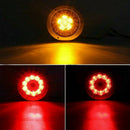 1X 4" Round Red/Amber 16-LED Truck Trailer Brake Stop Turn Signal Tail Lig T J!E