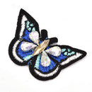 Butterfly sequins rhinestones bead brooch patches sew on beading applique DIY M!
