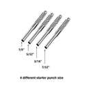 4 Pcs Stainless Steel Multi Size Hollow End Roll Pin Tool Starter Punch Kit J6Q7