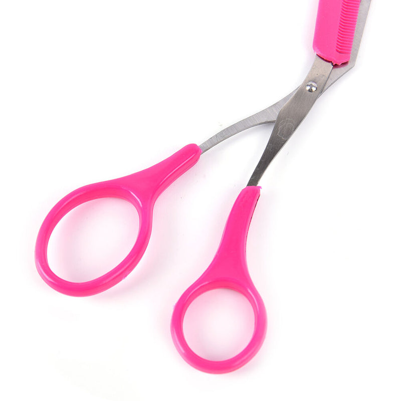 woman eyebrow trimmer scissors with comb grooming shaping shaver hair removal Gw