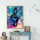Painting By Numbers Kit DIY Music Note Hand Painted Canvas Oil Art Picture A