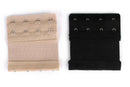 2pcs Elastic 4 Eye Hook Bra Extension Extender, Black And complexion T2M4
