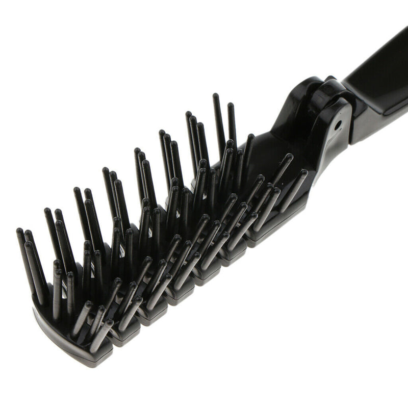 2x Lovely Multifunction Foldable Pocket Travel Hairbrush Massage Scalp Comb