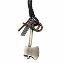 Metal PU Pendant Necklace Braided Q8I2