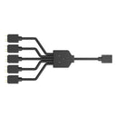 1 to 5 3PIN Addressable RGB Fan Splitter Cable Cord for Chassis PC Case CPU