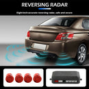 Auto 4 Parking Sensors LCD LED Display Car Reverse Radar System Alarm Kit 12V