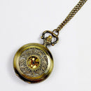 Classic nostalgic floral hollow fashion retro small leaf pocket watch court V2D9