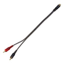1pc 27cm 1 RCA Female to 2 RCA Male Splitter Cable for Car Audio System