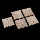 5 pcs Sculpte Wood Floral square European style Sculpture wall lamp House D