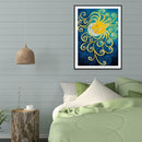 5D DIY Full Drill Diamond Painting Sun and Moon Embroidery Mosaic Craft Kit