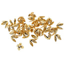 50pcs Adjustable Tassel End Cap Cover Connector Beads Lily Flower Design Jewelry