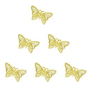 6Pcs Golden Filigree Butterfly Charms Pendants Jewelry Finding DIY Lockets