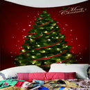 Christmas Tree Snowy Sky Wall Art Hanging Tapestry Dorm Bedspread Decor A