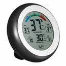 Digital LCD Display Indoor Thermometer Hygrometer Round Wireless Electronic S3F4