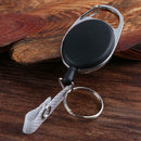 Outdoor Survival EDC Nylon Rope Recoil Ring Retractable Key Chain with Clip