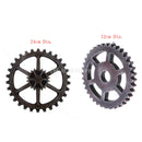 Set 2 Industrial Wooden Gear Steampunk Wall Decor Art Craft Plaque 12cm+24cm