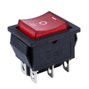 Waterproof LED illuminated 6Pins Mini O/F/O DPDT Rocker Switch Car
