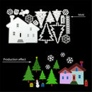 Christmas Tree Snowflake House Metal Cutting Dies Scrapbooking Paper Card Craft