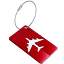 Aluminum Alloy Luggage Tags Baggage Suitcases Travel Labels Plane Shape Red W1A1