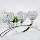 Decorative Pillar Crystal Candle Holder,Workbench Decoration Centerpieces f
