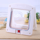 Lockable Cat Flap Door Kitten Dog Pet Lock Suitable for Any Wall White A