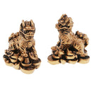 Set Of 2Pcs Bronze Chi Lin/Qi Lin Wealth Prosperity