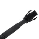 Sleeved ATX 4 Pin P4 Male to ATX P4 Female CPU Power Extension Cable Black