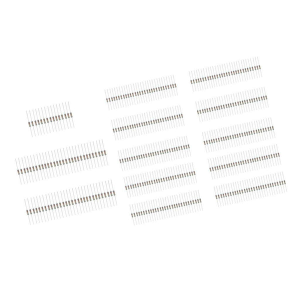 75pcs 3W 0.1-20 ohm + 300pcs 2W 0.1-750 ohm Carbon Film Resistors
