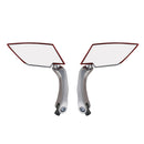 1 Pair Universal Rearview Mirror Diamond Design Rear