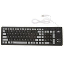 Foldable Keyboard Waterproof USB Wired Keyboard 103 Key Silicone Soft Keybo